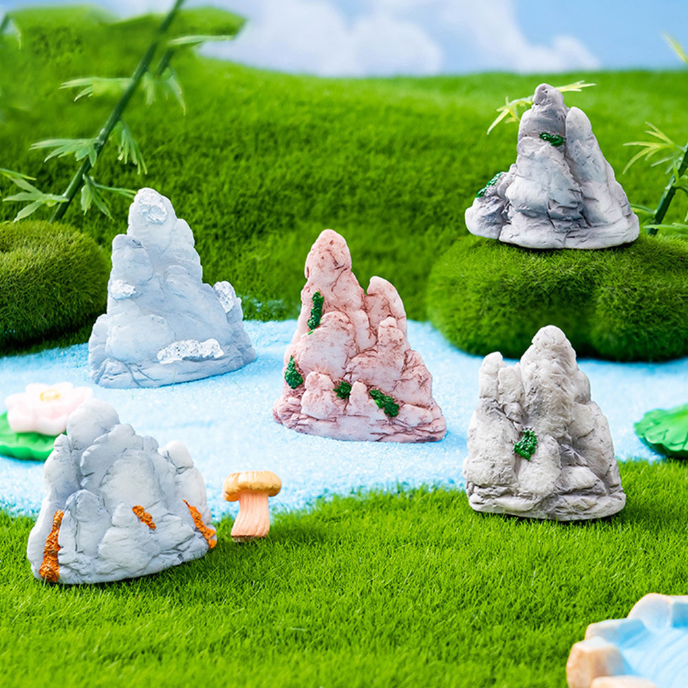 6Pcs Resin Mini Bonsai Mountai - огляд і ціна Bonsai Garden Landscape Design