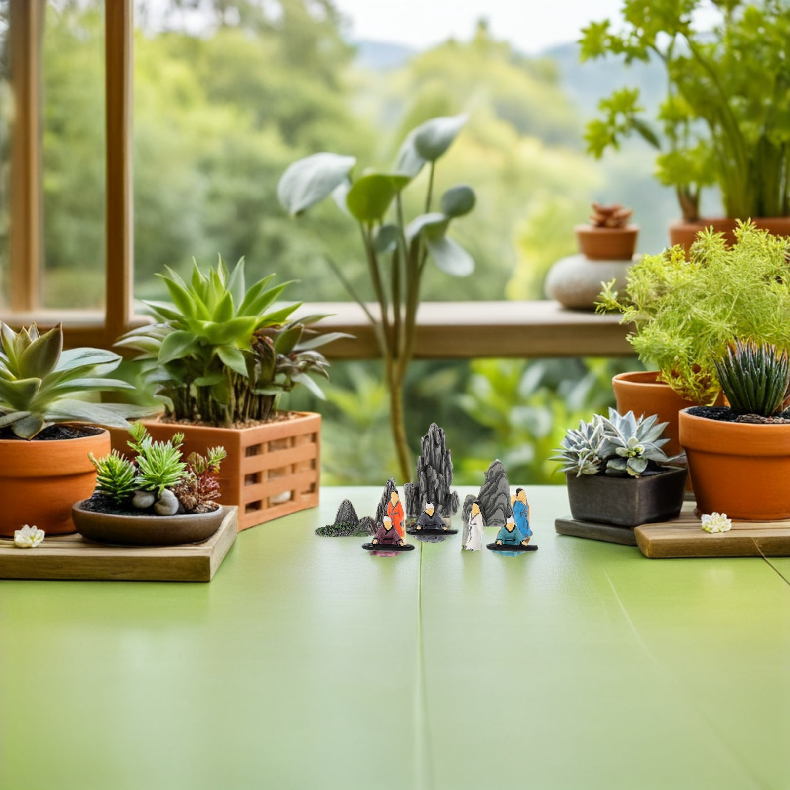 10Pcs Resin Miniature Chinese  - огляд і ціна Bonsai Garden Landscape Design