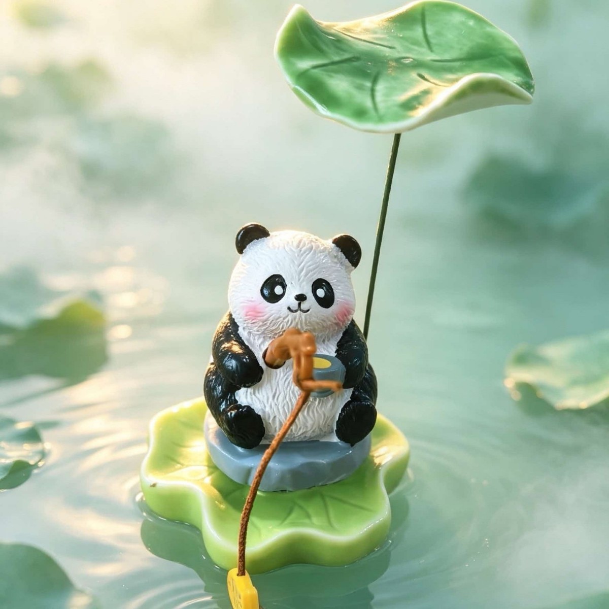 Cute Fishing Animal Figurine R - огляд і ціна Bonsai Garden Art